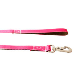 Purplebone Solid Colour Dog Lead Pink